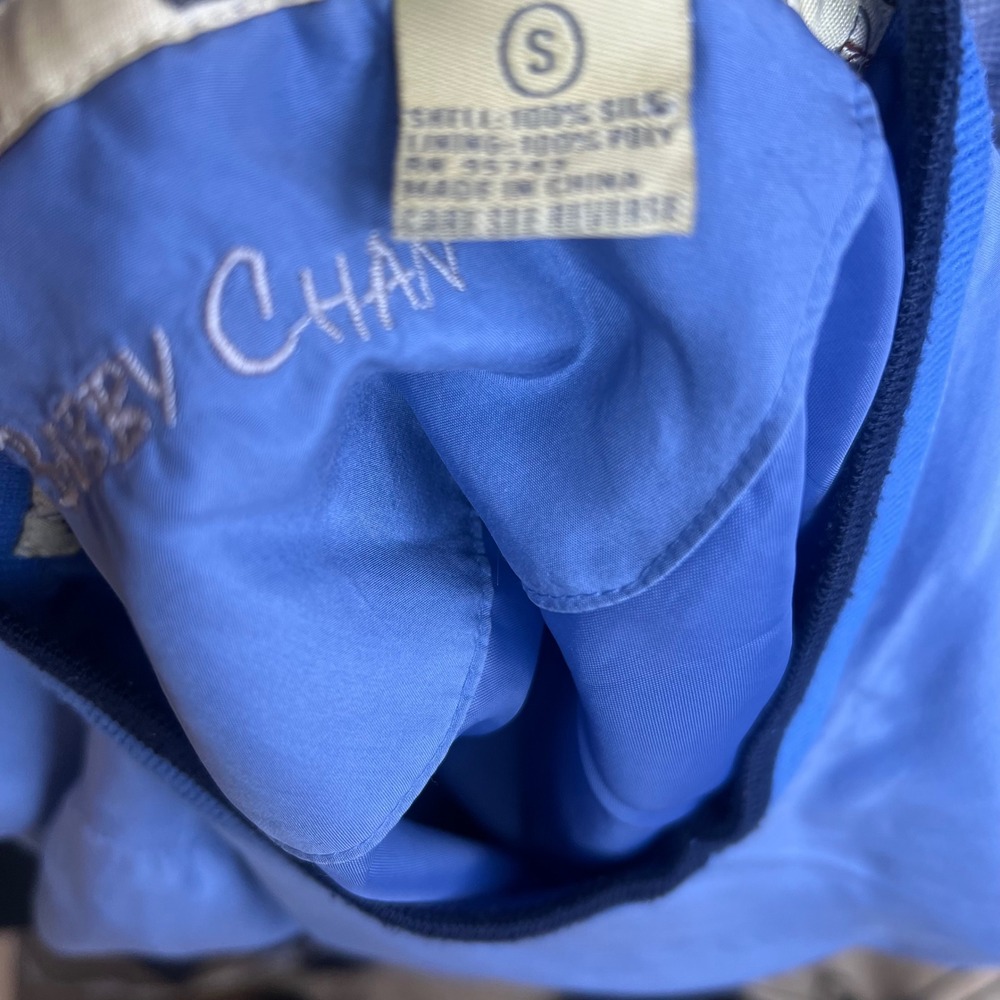 Vintage Bobby Chan Silk Windbreaker Men Pullover Samoset Golf Jacket Blue Small - Picture 8 of 13